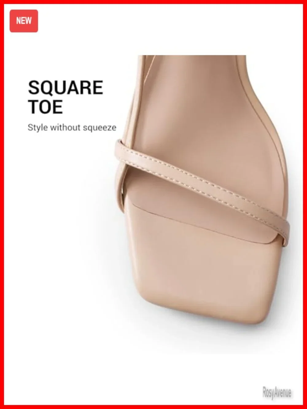 Low Kitten Heels Square Open Toe Ankle Strap Party Wedding Sandals with Quiet